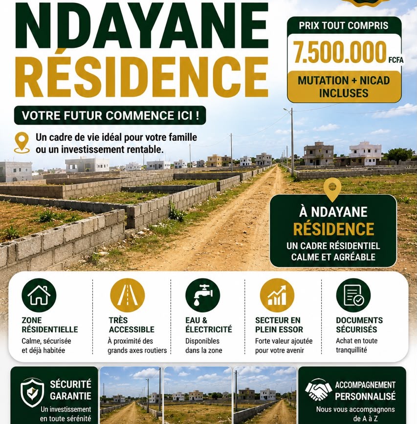 Terrains à vendre à Ndayane